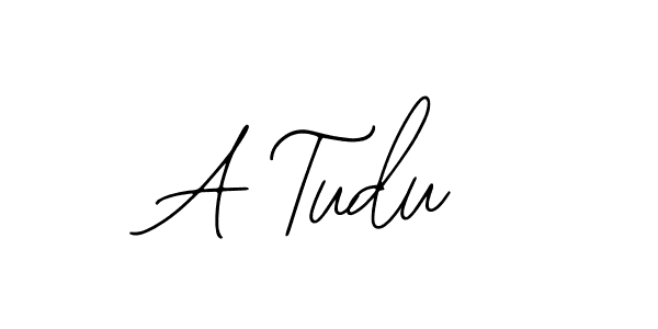 The best way (Bearetta-2O07w) to make a short signature is to pick only two or three words in your name. The name A Tudu include a total of six letters. For converting this name. A Tudu signature style 12 images and pictures png