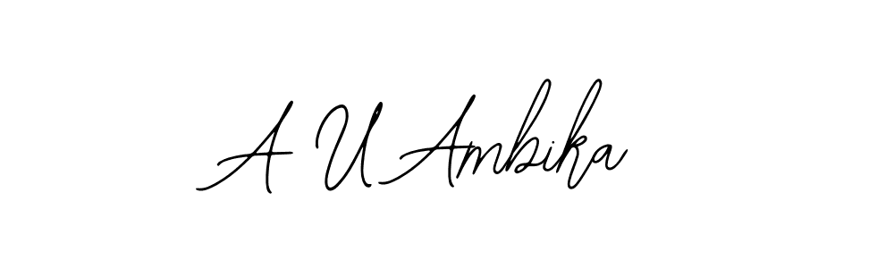 Best and Professional Signature Style for A U Ambika. Bearetta-2O07w Best Signature Style Collection. A U Ambika signature style 12 images and pictures png