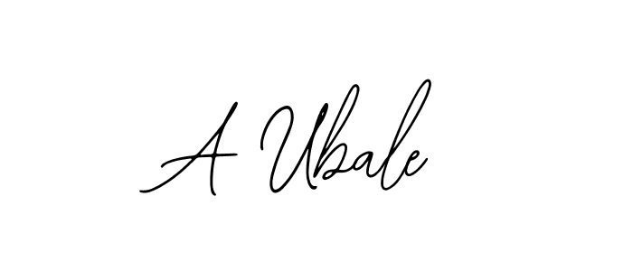 A Ubale stylish signature style. Best Handwritten Sign (Bearetta-2O07w) for my name. Handwritten Signature Collection Ideas for my name A Ubale. A Ubale signature style 12 images and pictures png