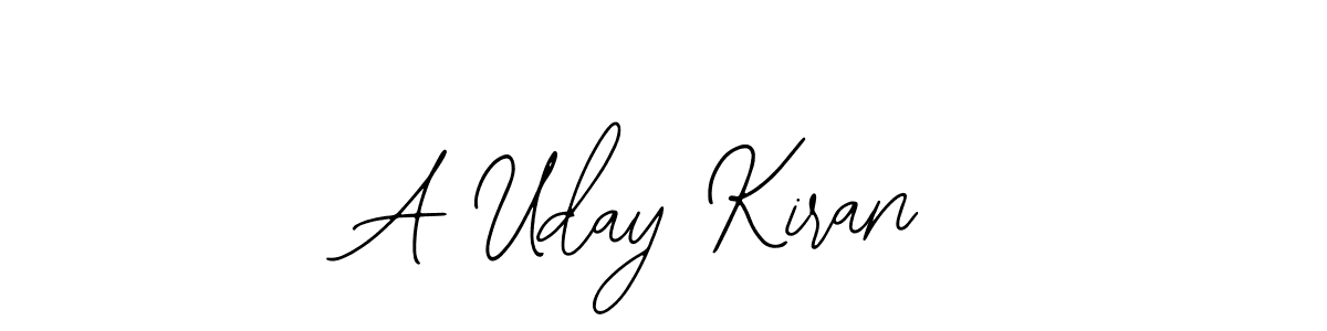 Make a beautiful signature design for name A Uday Kiran. With this signature (Bearetta-2O07w) style, you can create a handwritten signature for free. A Uday Kiran signature style 12 images and pictures png