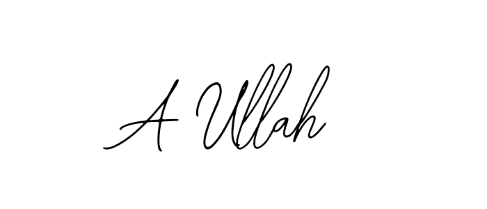 How to make A Ullah signature? Bearetta-2O07w is a professional autograph style. Create handwritten signature for A Ullah name. A Ullah signature style 12 images and pictures png