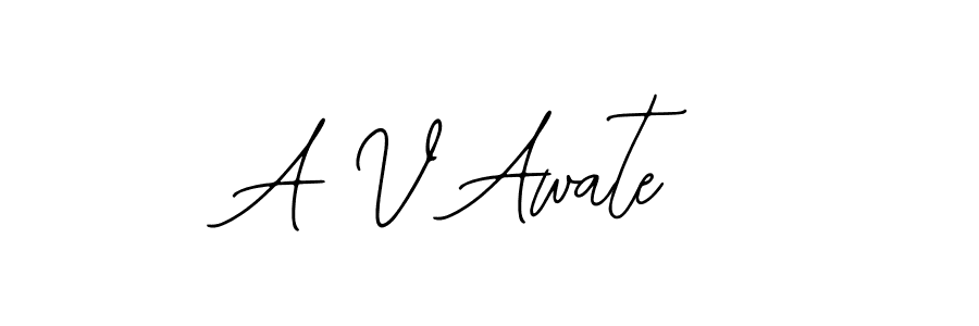 if you are searching for the best signature style for your name A V Awate. so please give up your signature search. here we have designed multiple signature styles  using Bearetta-2O07w. A V Awate signature style 12 images and pictures png