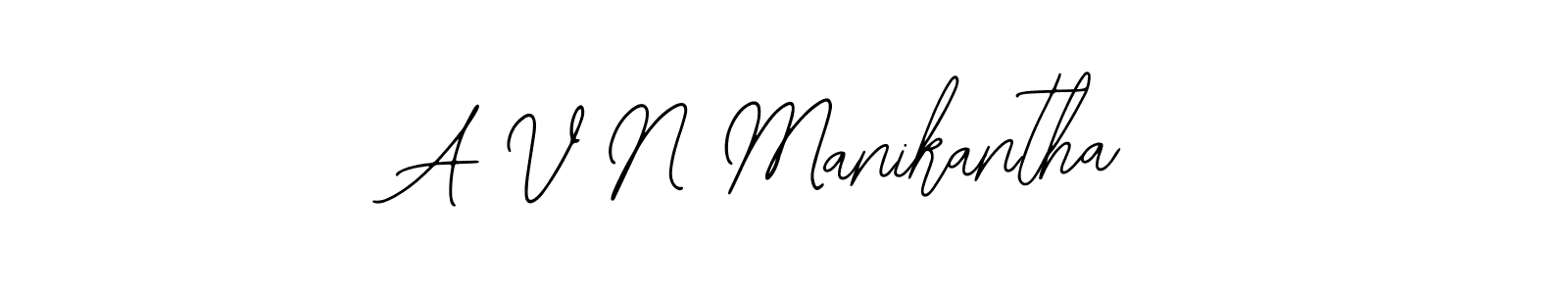 Use a signature maker to create a handwritten signature online. With this signature software, you can design (Bearetta-2O07w) your own signature for name A V N Manikantha. A V N Manikantha signature style 12 images and pictures png