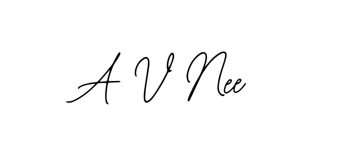 A V Nee stylish signature style. Best Handwritten Sign (Bearetta-2O07w) for my name. Handwritten Signature Collection Ideas for my name A V Nee. A V Nee signature style 12 images and pictures png