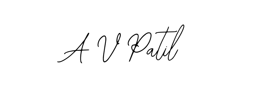 A V Patil stylish signature style. Best Handwritten Sign (Bearetta-2O07w) for my name. Handwritten Signature Collection Ideas for my name A V Patil. A V Patil signature style 12 images and pictures png