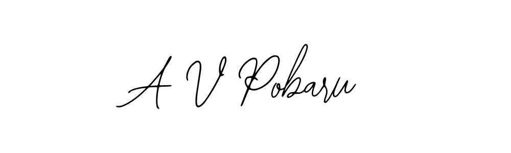 This is the best signature style for the A V Pobaru name. Also you like these signature font (Bearetta-2O07w). Mix name signature. A V Pobaru signature style 12 images and pictures png