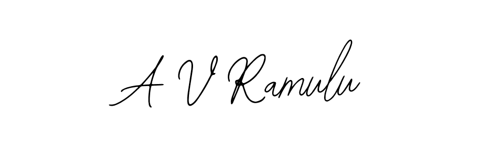 Use a signature maker to create a handwritten signature online. With this signature software, you can design (Bearetta-2O07w) your own signature for name A V Ramulu. A V Ramulu signature style 12 images and pictures png