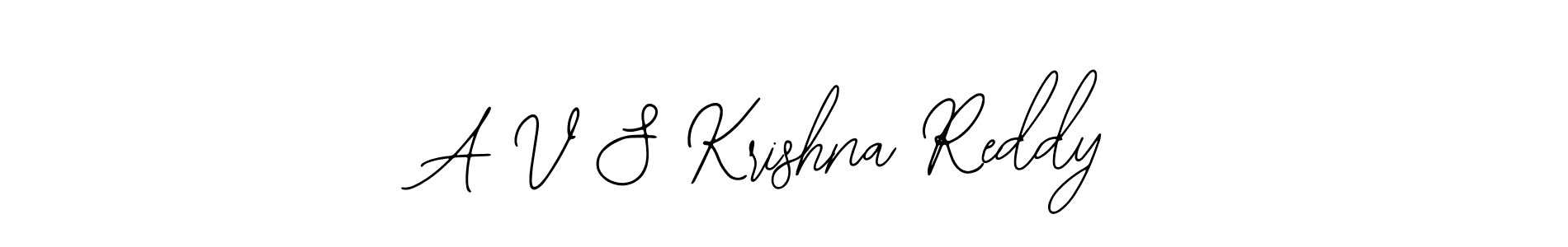 Create a beautiful signature design for name A V S Krishna Reddy. With this signature (Bearetta-2O07w) fonts, you can make a handwritten signature for free. A V S Krishna Reddy signature style 12 images and pictures png