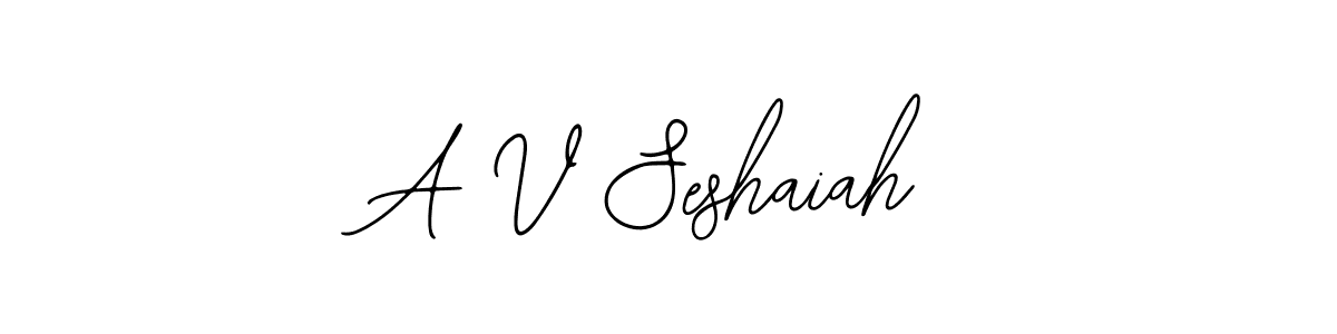 Create a beautiful signature design for name A V Seshaiah. With this signature (Bearetta-2O07w) fonts, you can make a handwritten signature for free. A V Seshaiah signature style 12 images and pictures png