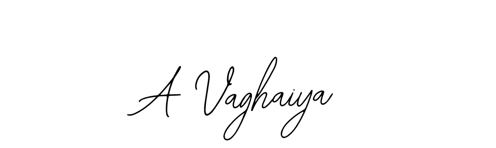 Design your own signature with our free online signature maker. With this signature software, you can create a handwritten (Bearetta-2O07w) signature for name A Vaghaiya. A Vaghaiya signature style 12 images and pictures png