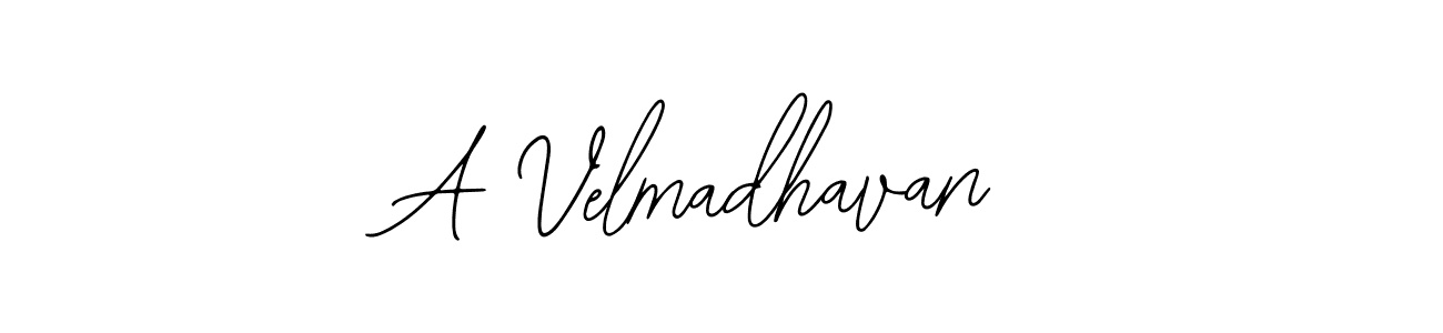 How to make A Velmadhavan name signature. Use Bearetta-2O07w style for creating short signs online. This is the latest handwritten sign. A Velmadhavan signature style 12 images and pictures png