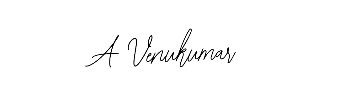 How to make A Venukumar name signature. Use Bearetta-2O07w style for creating short signs online. This is the latest handwritten sign. A Venukumar signature style 12 images and pictures png