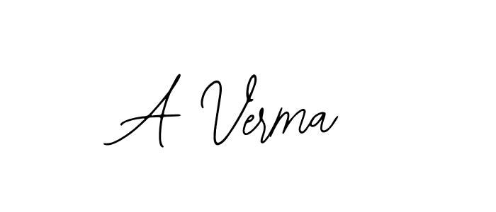 How to make A Verma name signature. Use Bearetta-2O07w style for creating short signs online. This is the latest handwritten sign. A Verma signature style 12 images and pictures png