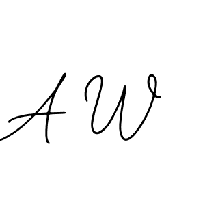Make a beautiful signature design for name A W. With this signature (Bearetta-2O07w) style, you can create a handwritten signature for free. A W signature style 12 images and pictures png