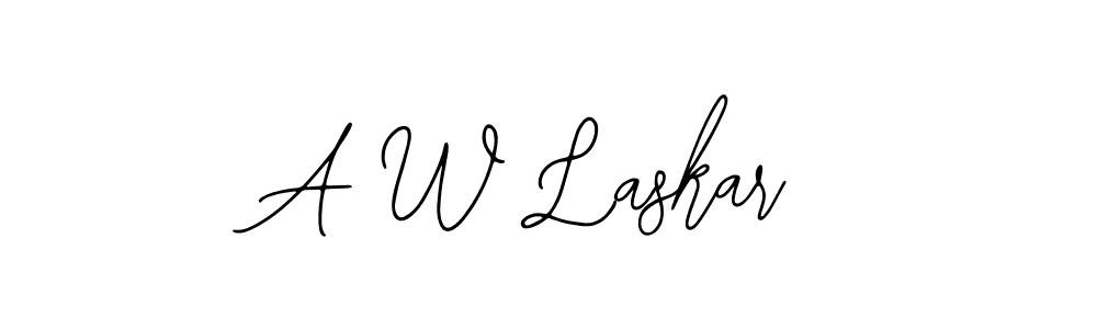 You should practise on your own different ways (Bearetta-2O07w) to write your name (A W Laskar) in signature. don't let someone else do it for you. A W Laskar signature style 12 images and pictures png