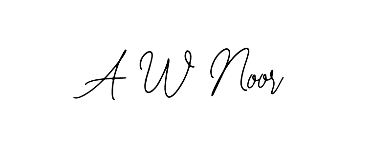 Bearetta-2O07w is a professional signature style that is perfect for those who want to add a touch of class to their signature. It is also a great choice for those who want to make their signature more unique. Get A W Noor name to fancy signature for free. A W Noor signature style 12 images and pictures png