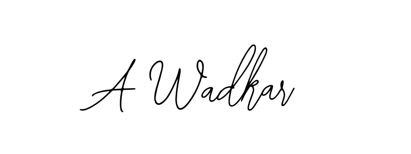 Design your own signature with our free online signature maker. With this signature software, you can create a handwritten (Bearetta-2O07w) signature for name A Wadkar. A Wadkar signature style 12 images and pictures png