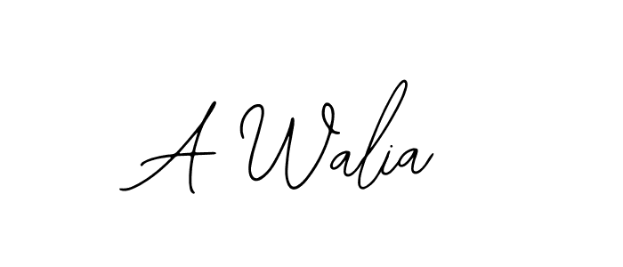 You should practise on your own different ways (Bearetta-2O07w) to write your name (A Walia) in signature. don't let someone else do it for you. A Walia signature style 12 images and pictures png