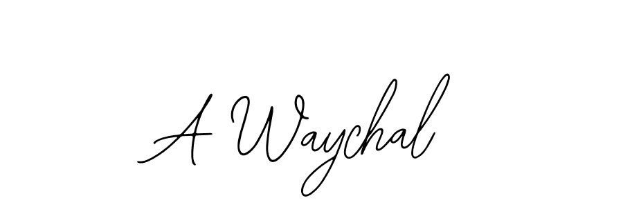 How to make A Waychal name signature. Use Bearetta-2O07w style for creating short signs online. This is the latest handwritten sign. A Waychal signature style 12 images and pictures png