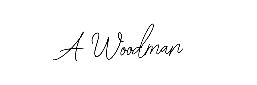 if you are searching for the best signature style for your name A Woodman. so please give up your signature search. here we have designed multiple signature styles  using Bearetta-2O07w. A Woodman signature style 12 images and pictures png