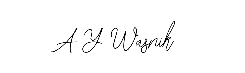 Create a beautiful signature design for name A Y Wasnik. With this signature (Bearetta-2O07w) fonts, you can make a handwritten signature for free. A Y Wasnik signature style 12 images and pictures png