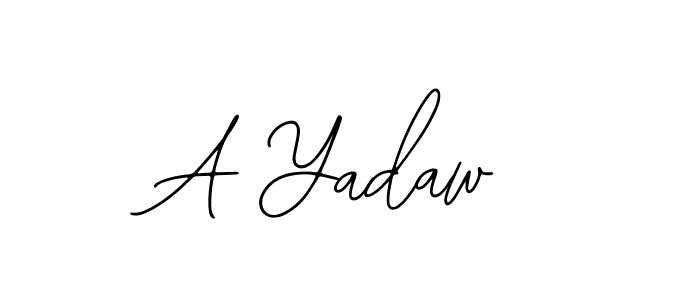 Design your own signature with our free online signature maker. With this signature software, you can create a handwritten (Bearetta-2O07w) signature for name A Yadaw. A Yadaw signature style 12 images and pictures png