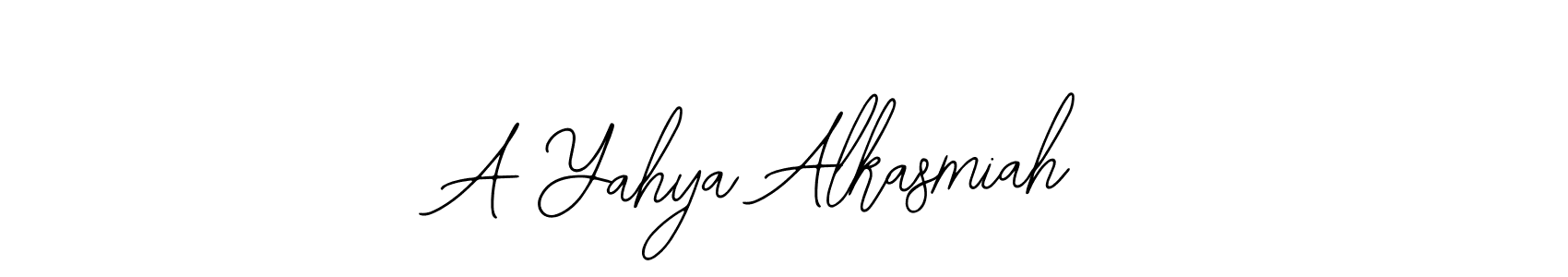 Create a beautiful signature design for name A Yahya Alkasmiah. With this signature (Bearetta-2O07w) fonts, you can make a handwritten signature for free. A Yahya Alkasmiah signature style 12 images and pictures png