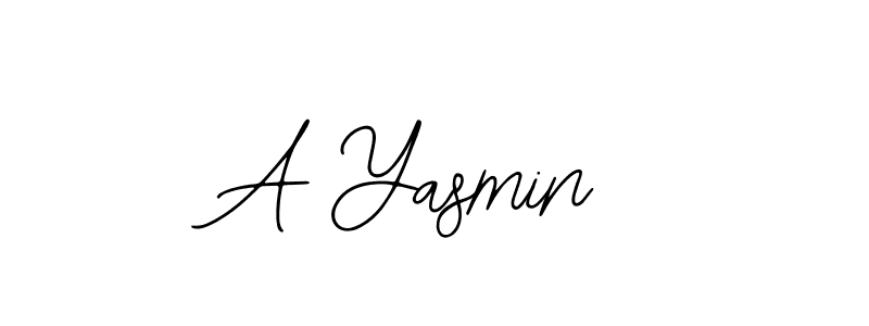 Design your own signature with our free online signature maker. With this signature software, you can create a handwritten (Bearetta-2O07w) signature for name A Yasmin. A Yasmin signature style 12 images and pictures png