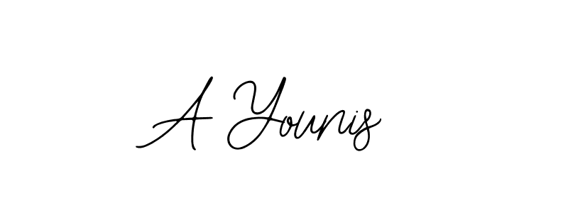 How to make A Younis name signature. Use Bearetta-2O07w style for creating short signs online. This is the latest handwritten sign. A Younis signature style 12 images and pictures png
