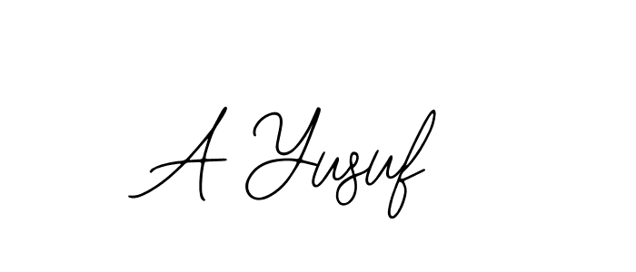 Create a beautiful signature design for name A Yusuf. With this signature (Bearetta-2O07w) fonts, you can make a handwritten signature for free. A Yusuf signature style 12 images and pictures png