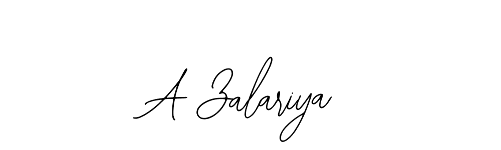 It looks lik you need a new signature style for name A Zalariya. Design unique handwritten (Bearetta-2O07w) signature with our free signature maker in just a few clicks. A Zalariya signature style 12 images and pictures png