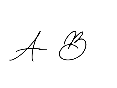 Also we have A- B name is the best signature style. Create professional handwritten signature collection using Bearetta-2O07w autograph style. A- B signature style 12 images and pictures png