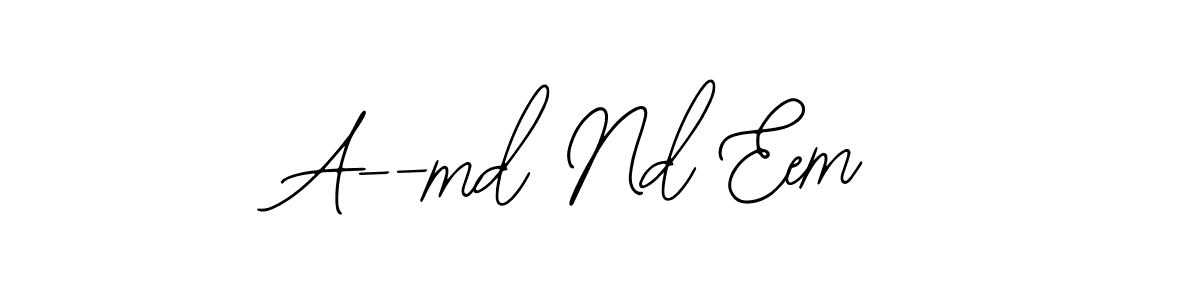 This is the best signature style for the A--md Nd Eem name. Also you like these signature font (Bearetta-2O07w). Mix name signature. A--md Nd Eem signature style 12 images and pictures png