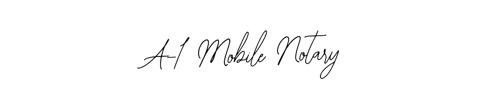 Similarly Bearetta-2O07w is the best handwritten signature design. Signature creator online .You can use it as an online autograph creator for name A-1 Mobile Notary. A-1 Mobile Notary signature style 12 images and pictures png