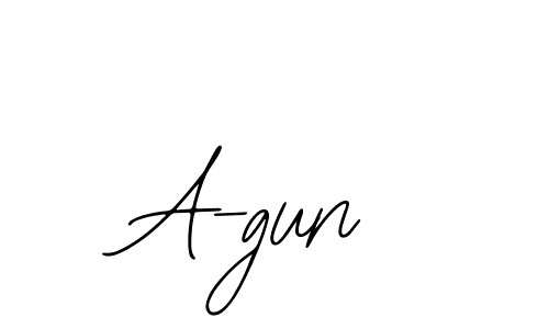 You should practise on your own different ways (Bearetta-2O07w) to write your name (A-gun) in signature. don't let someone else do it for you. A-gun signature style 12 images and pictures png