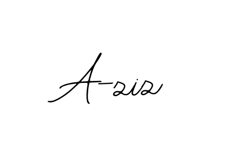 Design your own signature with our free online signature maker. With this signature software, you can create a handwritten (Bearetta-2O07w) signature for name A-ziz. A-ziz signature style 12 images and pictures png