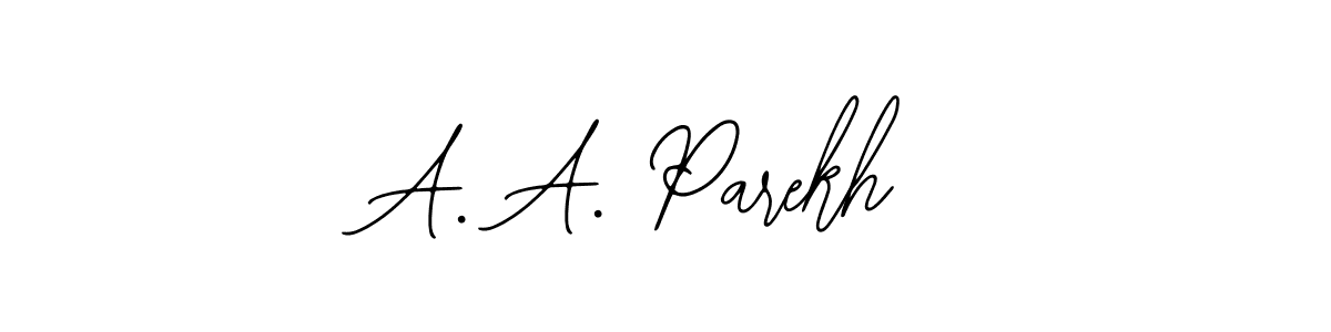 How to make A. A. Parekh name signature. Use Bearetta-2O07w style for creating short signs online. This is the latest handwritten sign. A. A. Parekh signature style 12 images and pictures png