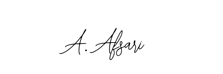 How to make A. Afsari name signature. Use Bearetta-2O07w style for creating short signs online. This is the latest handwritten sign. A. Afsari signature style 12 images and pictures png