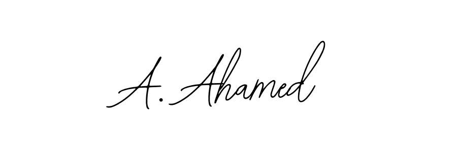 Also we have A. Ahamed name is the best signature style. Create professional handwritten signature collection using Bearetta-2O07w autograph style. A. Ahamed signature style 12 images and pictures png
