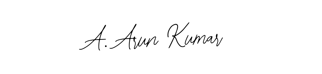 Design your own signature with our free online signature maker. With this signature software, you can create a handwritten (Bearetta-2O07w) signature for name A. Arun Kumar. A. Arun Kumar signature style 12 images and pictures png