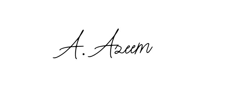Use a signature maker to create a handwritten signature online. With this signature software, you can design (Bearetta-2O07w) your own signature for name A. Azeem. A. Azeem signature style 12 images and pictures png