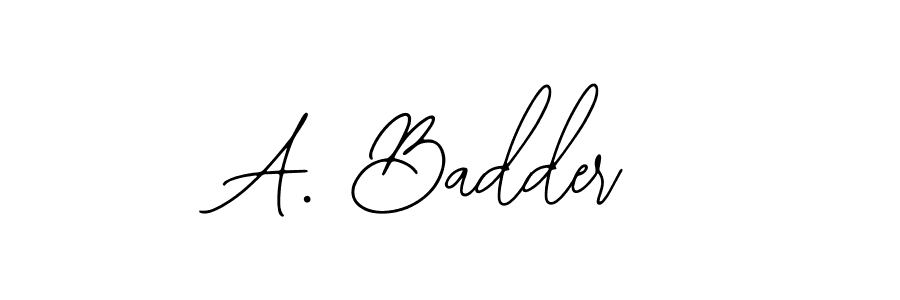 The best way (Bearetta-2O07w) to make a short signature is to pick only two or three words in your name. The name A. Badder include a total of six letters. For converting this name. A. Badder signature style 12 images and pictures png