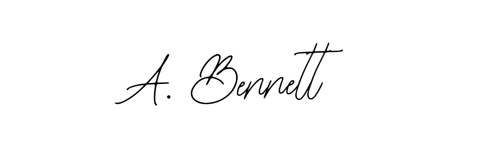 How to make A. Bennett name signature. Use Bearetta-2O07w style for creating short signs online. This is the latest handwritten sign. A. Bennett signature style 12 images and pictures png