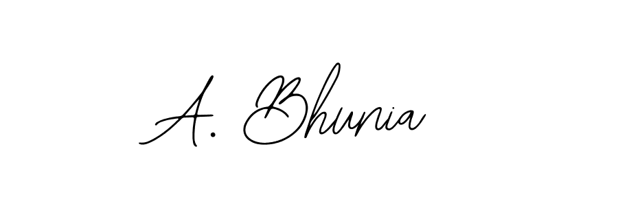 The best way (Bearetta-2O07w) to make a short signature is to pick only two or three words in your name. The name A. Bhunia include a total of six letters. For converting this name. A. Bhunia signature style 12 images and pictures png