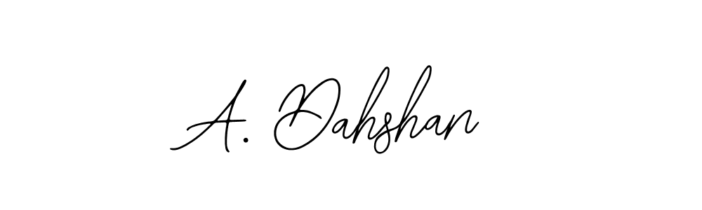 The best way (Bearetta-2O07w) to make a short signature is to pick only two or three words in your name. The name A. Dahshan include a total of six letters. For converting this name. A. Dahshan signature style 12 images and pictures png