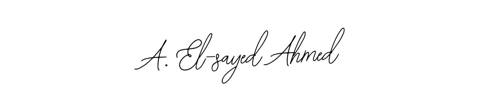 How to make A. El-sayed Ahmed name signature. Use Bearetta-2O07w style for creating short signs online. This is the latest handwritten sign. A. El-sayed Ahmed signature style 12 images and pictures png