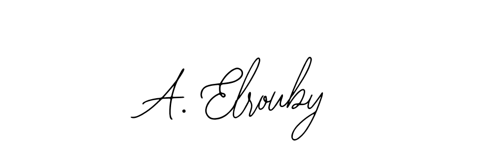 if you are searching for the best signature style for your name A. Elrouby. so please give up your signature search. here we have designed multiple signature styles  using Bearetta-2O07w. A. Elrouby signature style 12 images and pictures png