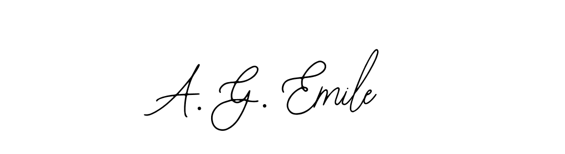 Use a signature maker to create a handwritten signature online. With this signature software, you can design (Bearetta-2O07w) your own signature for name A. G. Emile. A. G. Emile signature style 12 images and pictures png