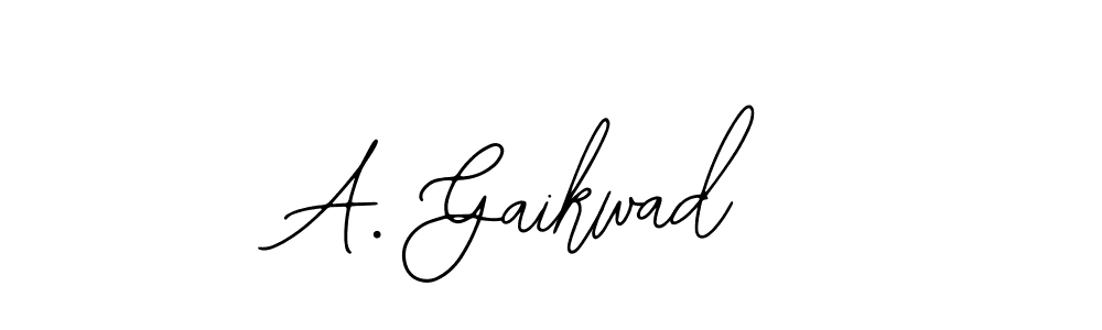 How to make A. Gaikwad name signature. Use Bearetta-2O07w style for creating short signs online. This is the latest handwritten sign. A. Gaikwad signature style 12 images and pictures png
