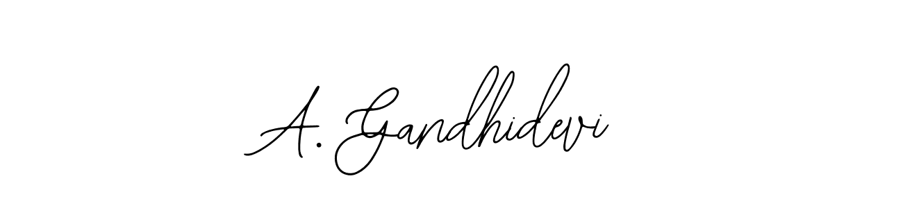Use a signature maker to create a handwritten signature online. With this signature software, you can design (Bearetta-2O07w) your own signature for name A. Gandhidevi. A. Gandhidevi signature style 12 images and pictures png